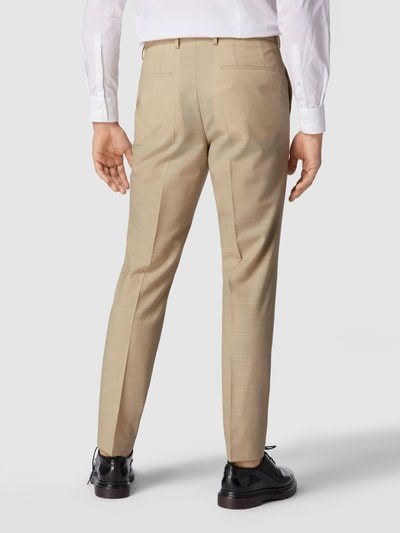 HUGO Slim fit pantalon met scheerwol, model 'Getlin' Beige - 5