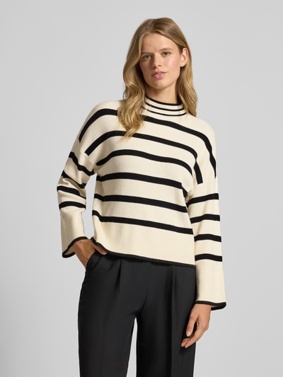 Only Regular Fit Strickpullover aus Viskose-Mix Modell 'LIBI' Offwhite 4