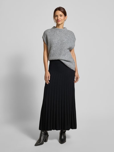 Milano Italy Maxirok met stolpplooien Zwart - 1