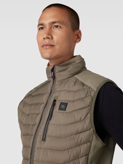 Tom Tailor Bodywarmer met labeldetail Olijfgroen - 3