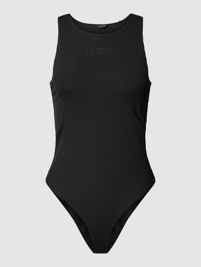 GUESS Body mit Label-Print aus Strasssteinbesatz Modell 'GUENDALINA' Black 2