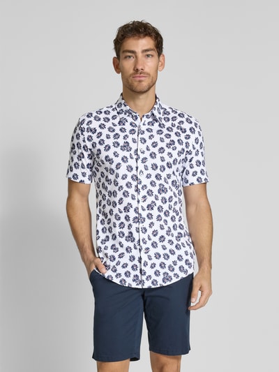 BOSS Slim Fit Freizeithemd mit Kentkragen Modell 'ROAN' Marine 4