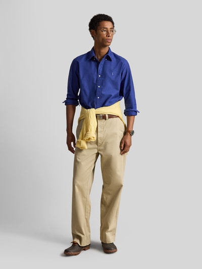 Polo Ralph Lauren Custom Fit Freizeithemd aus reiner Baumwolle Dunkelblau 1