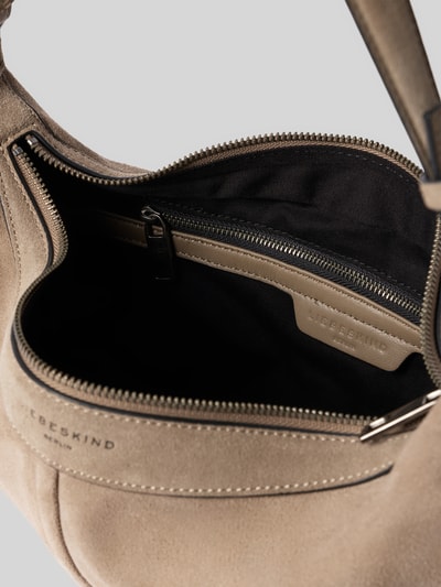 LIEBESKIND BERLIN Hobo Bag aus Leder Modell 'PARIS II' Hellgrau 4