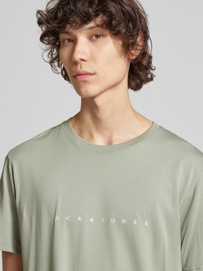 Jack & Jones T-Shirt mit Label-Print Modell 'STAR' Mint 3