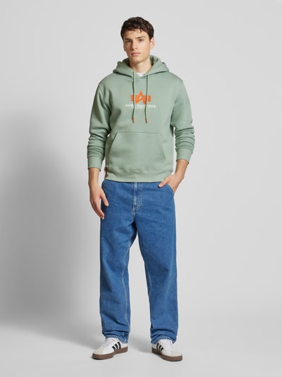 Alpha Industries Hoodie met capuchon Lindegroen - 1