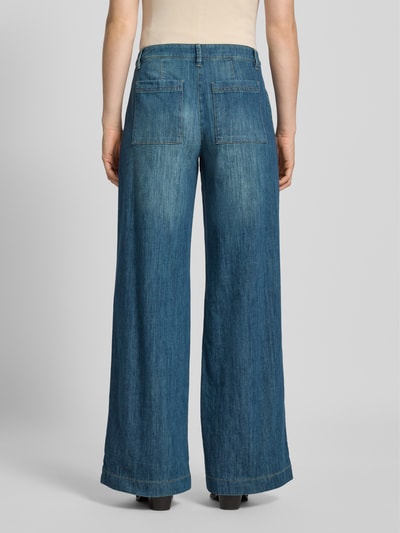 Luisa Cerano Wide Leg Jeans im Used-Look Hellblau 5