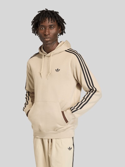 adidas Originals Bluza z kapturem z detalem z logo Beżowy 4