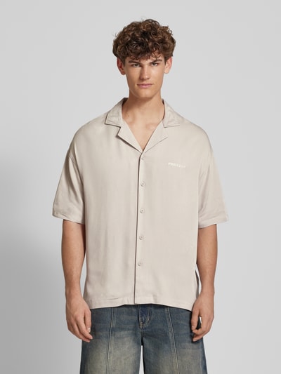 Pegador Freizeithemd mit Label-Stitching Taupe 4