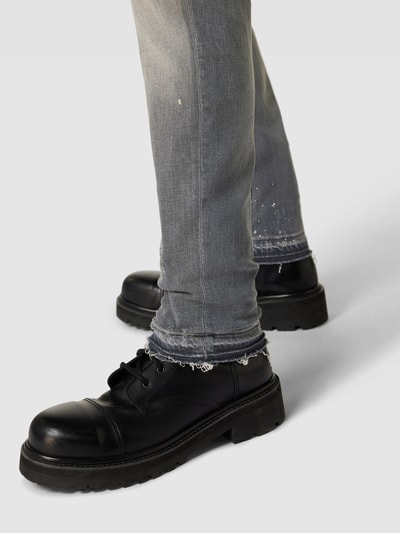 7 For All Mankind Skinny fit jeans met ritssluiting, model 'Paxtyn' Lichtgrijs - 3