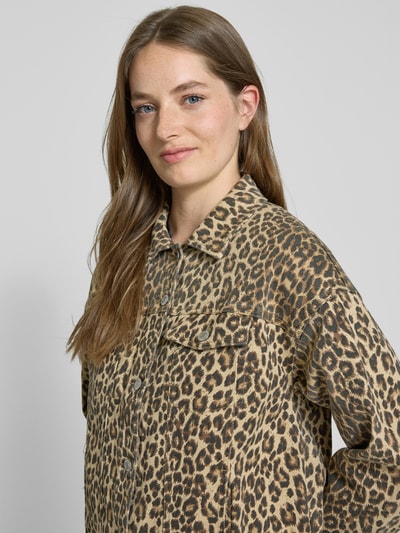 Vero Moda Oversized Jeansjacke aus Baumwollmix Modell 'TESSA' Sand 3