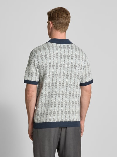 Jack & Jones Premium Regular Fit Poloshirt mit Strukturmuster Modell 'JUDE' Dunkelblau 5