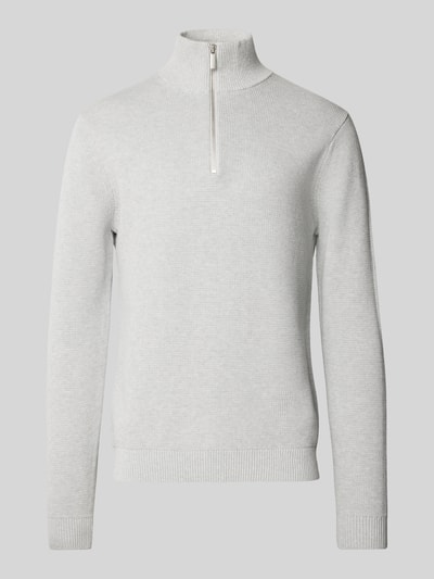 SELECTED HOMME Gebreide pullover met ribboorden, model 'DANE' Lichtgrijs gemêleerd - 2