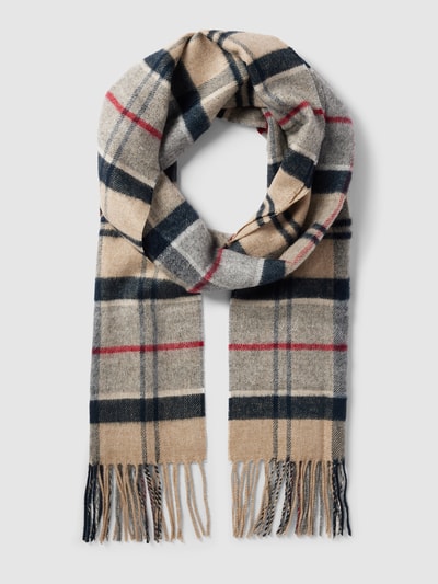 Barbour Szal ze wzorem w szkocką kratę model ‘Barbour Yaxley Tartan Scarf’ Beżowy 2