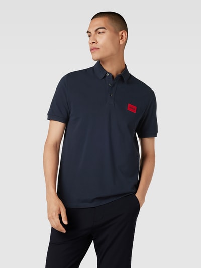 HUGO Poloshirt mit Label-Patch Modell 'Dereso' Marine 4