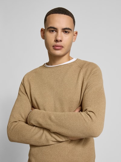 Jack & Jones Strickpullover mit Rundhalsausschnitt Beige Melange 3