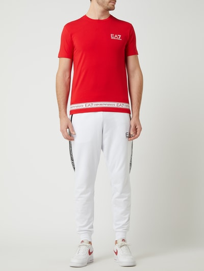 EA7 Emporio Armani T-shirt met logodetails  Rood - 1