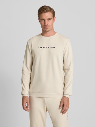 Tommy Hilfiger Regular Fit Sweatshirt aus Baumwoll-Mix Modell 'TRACK TOP' Offwhite Melange 4
