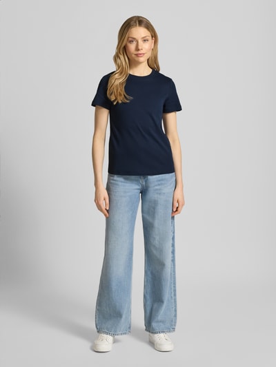 Tom Tailor Regular Fit T-Shirt aus reiner Baumwolle Dunkelblau 1