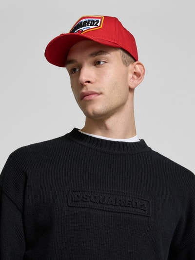 Dsquared2 Basecap mit Label-Stitching Rot 1