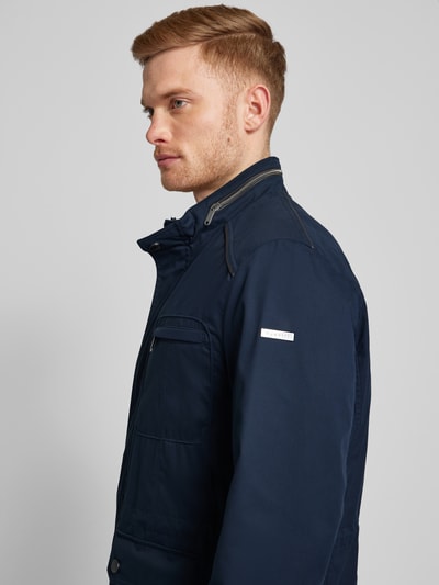 bugatti Hemdjacke mit Stehkragen Marine 3