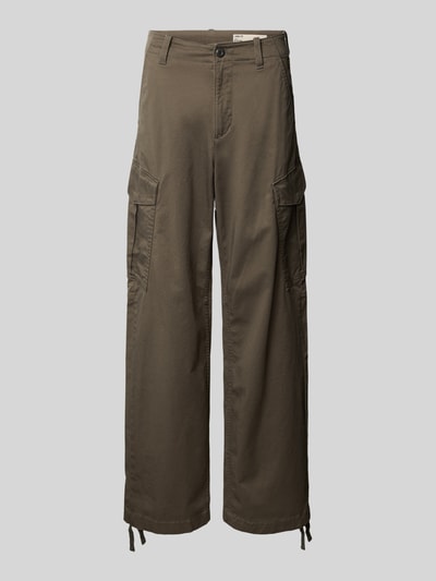 Produktfoto, Loose Fit Cargohose aus Baumwoll-Mix von G-Star Raw, mieszanka bawełny i elastanu, krój loose fit, zapięcie na guzik i zamek błyskawiczny, szlufki na pasek, wpuszczane kieszenie, kieszenie cargo i z tyłu, zakończenia nogawek: z troczkami, szerokość w rozmiarze 27: 40 cm, długość wewnętrzna nogawki w rozmiarze 27: 81 cm, kolor khaki, proste nogawki, gładka tekstura