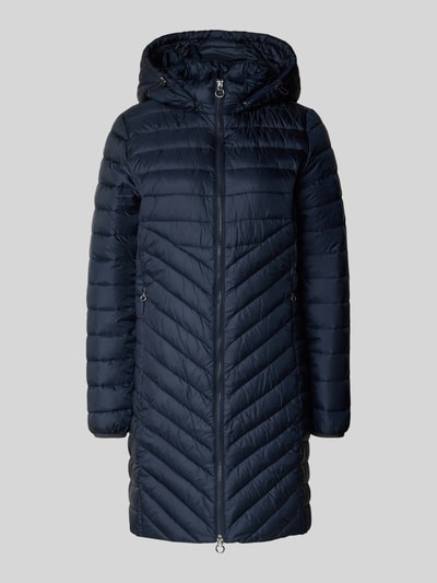 s.Oliver RED LABEL Płaszcz pikowany o kroju slim fit z odpinanym kapturem Granatowy 2