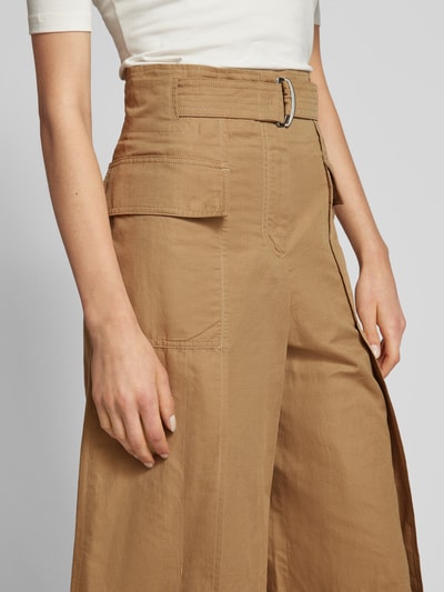 Weekend Max Mara Culotte mit Gürtel und Pattentaschen Modell 'PINIDE' Beige 3