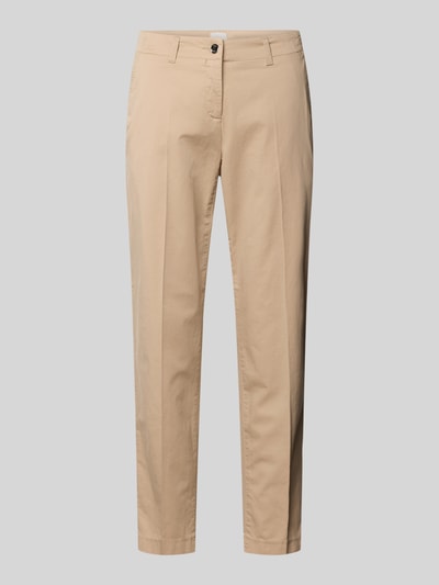 Produktfoto, Hose in verkürzter Passform Modell 'MARON' von BRAX aus Baumwoll-Lyocell-Mix mit Eingrifftaschen in Beige, Damen