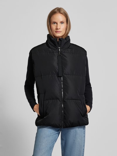 Fransa Bodywarmer met opstaande kraag, model 'bella' Zwart - 4