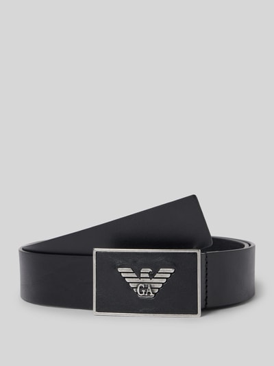Emporio Armani Gürtel aus Rindsleder mit Pinschließe Black 1