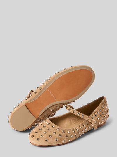 ALMA EN PENA Ballerina's met strass-steentjes Zand - 4
