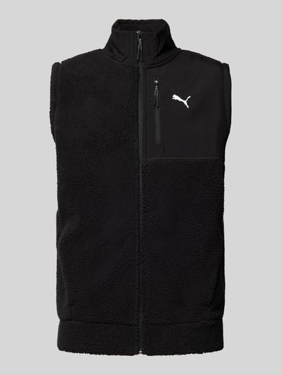 PUMA PERFORMANCE Fleecegilet met logostitching, model 'OPEN ROAD' Zwart - 1