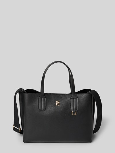 Tommy Hilfiger Tote Bag mit Logo-Applikation aus Metall Black 2
