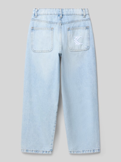 KARL KANI Jeansy o szerokim kroju z wyhaftowanym logo Niebieski 3