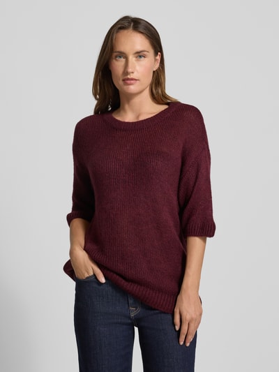 More & More Strickpullover mit 1/2-Arm Bordeaux 4