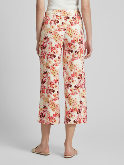 ICHI Spodnie materiałowe z szeroką, skróconą nogawką model ‘Kate’ Koralowy 5