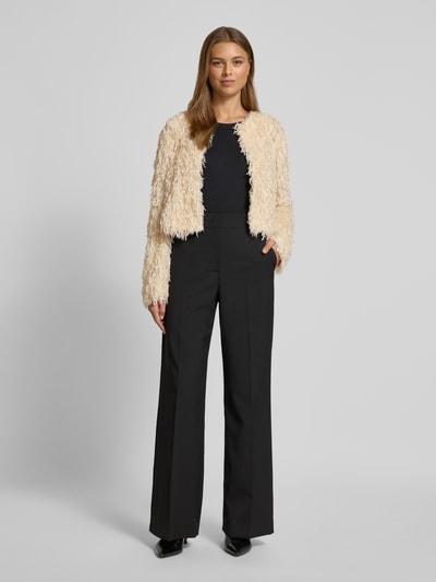 Christian Berg Woman Selection Regular Fit Bolero mit Federn und Rundhalsausschnitt Ecru 1