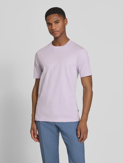 BOSS Regular Fit T-Shirt mit Logo Detail Modell 'THOMPSON_01' Flieder 4