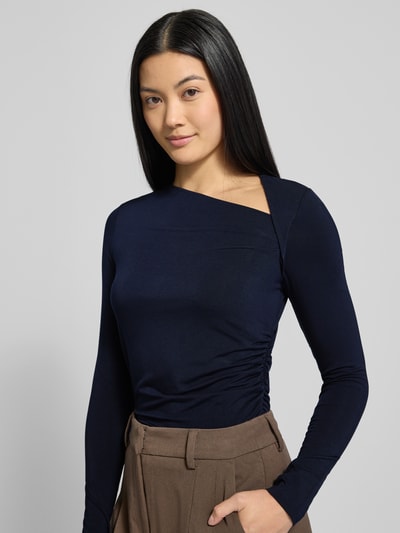 Lauren Ralph Lauren Longsleeve mit asymmetrischem Ausschnitt Modell 'MATZI' Marine 3