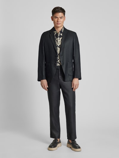 SELECTED HOMME Colbert met reverskraag, model 'KONTOS' Zwart - 1