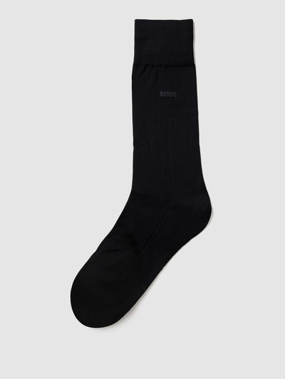 BOSS Socken mit Label-Print Dunkelblau 1