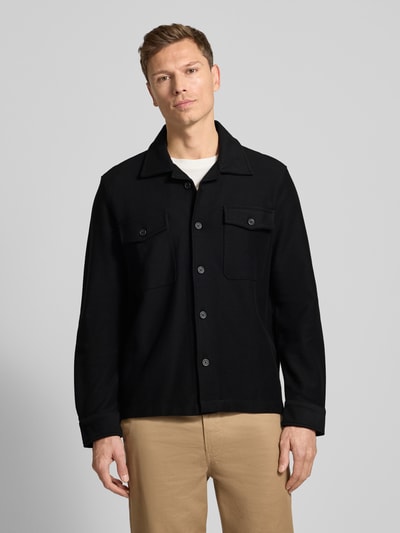 SELECTED HOMME Regular fit overhemdjack van puur biologisch katoen, model 'OLIVER' Zwart - 4