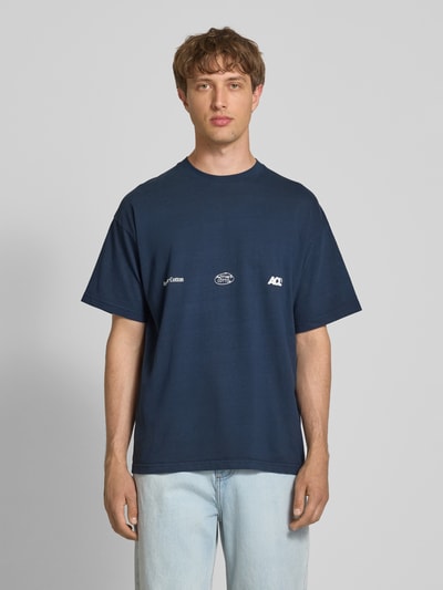ANOTHER COTTON LAB Oversized T-Shirt mit Label-Print Modell 'Amor Vecchio' Hellblau 5