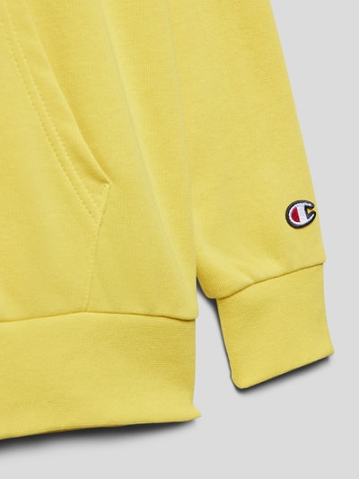 CHAMPION Hoodie mit Label-Stitching Gelb 2