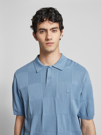 Carhartt Work In Progress Poloshirt aus reiner Baumwolle Modell 'CHECKER' Hellblau 3