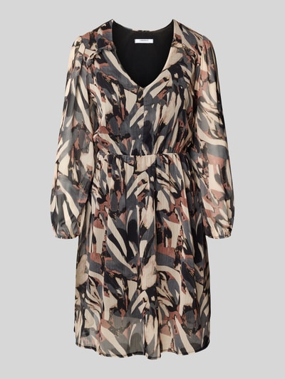 ZABAIONE Knielanges Kleid mit V-Ausschnitt Black 2