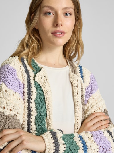 Jake*s Casual Cardigan mit Ballonärmeln Ecru 3