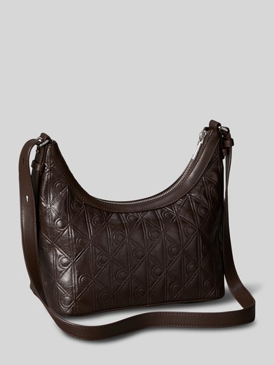 CK Calvin Klein Henkeltasche mit Allover-Logo-Prägung Dunkelbraun 2