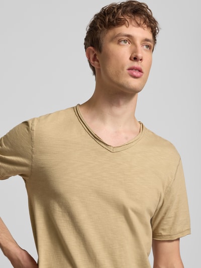 ONLY & SONS Regular Fit T-Shirt aus reiner Baumwolle Modell 'BENNE LONGY' Beige 3